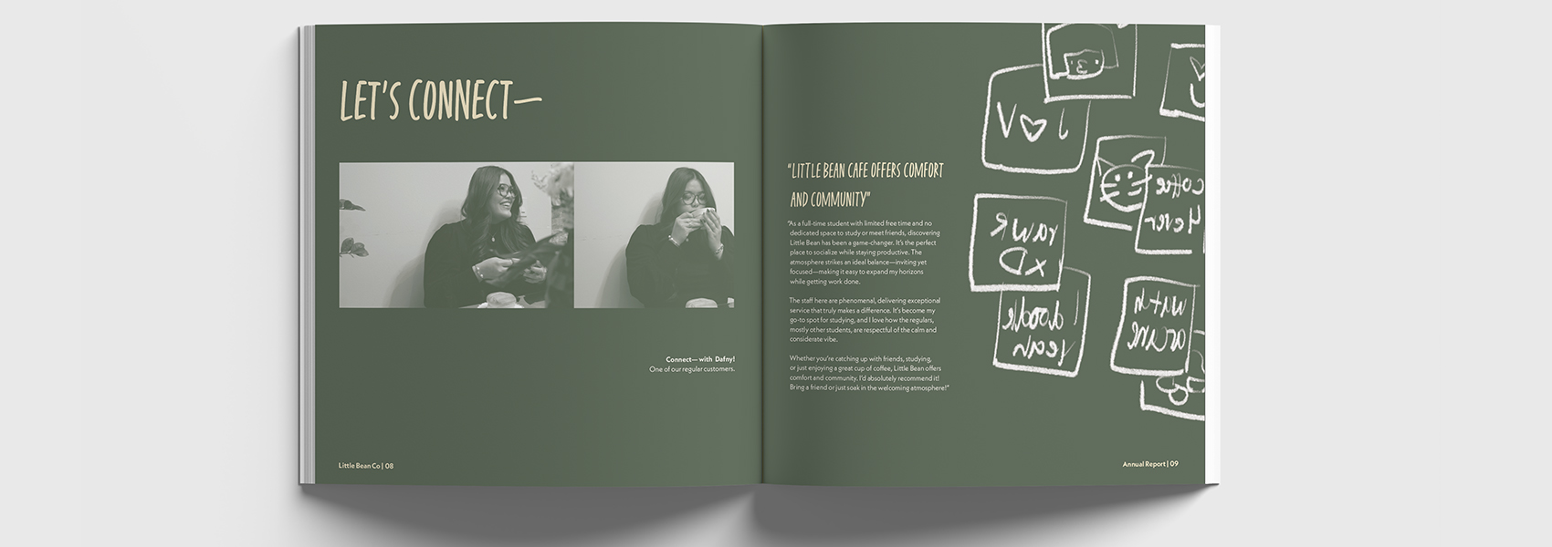 full spread of annual report