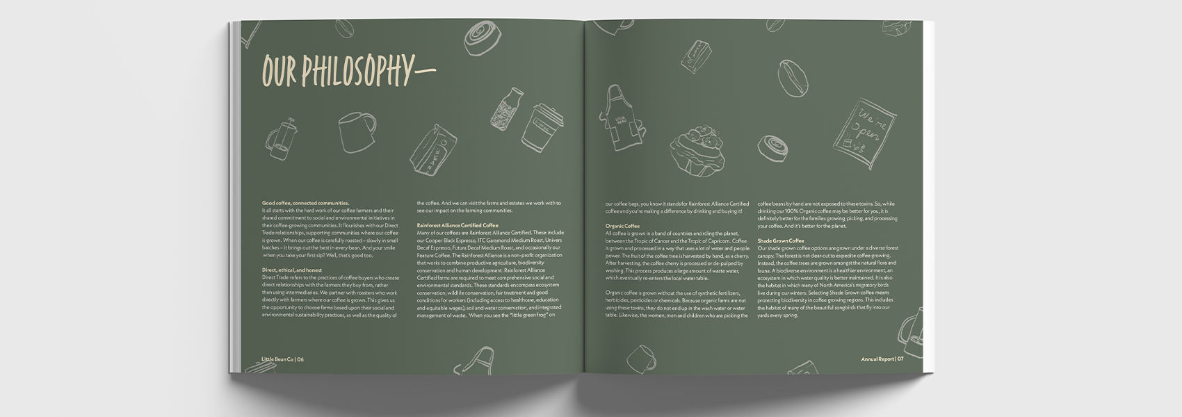 full spread of annual report